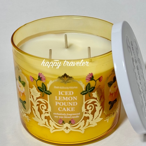 ICED LEMON POUND CAKE 3 Wick Candle - Picture 2 of 3